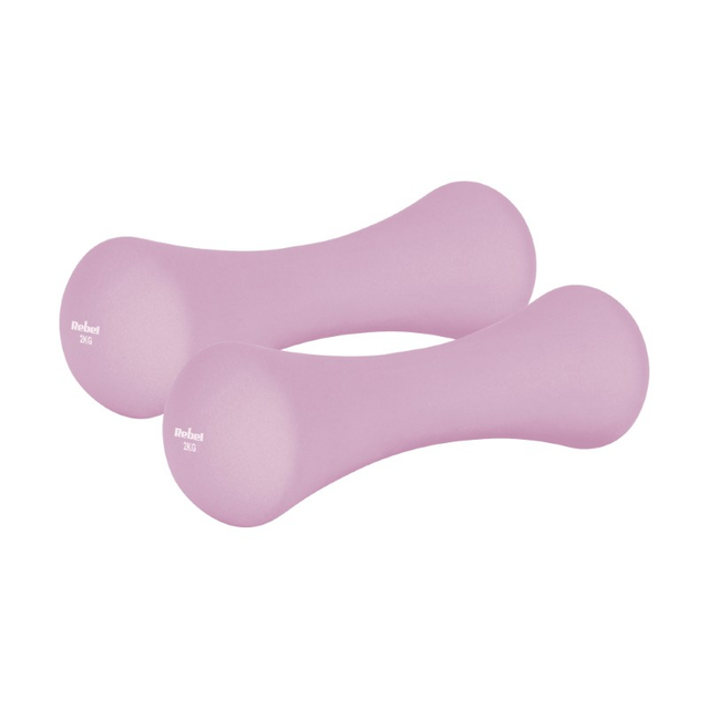 Sada činek z litiny a neoprenu REBEL RBA-2329-2 2x2kg
