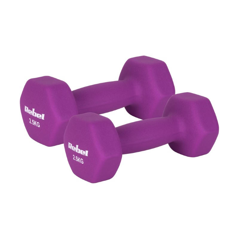 Sada činek z litiny a neoprenu HEX REBEL RBA-2330-2.5 2x2,5kg