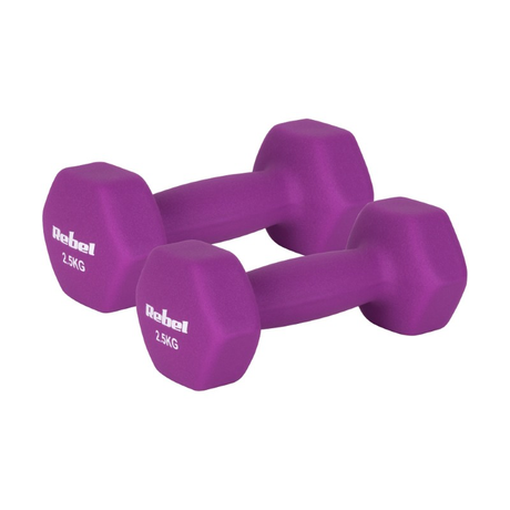 Sada činek z litiny a neoprenu HEX REBEL RBA-2330-2.5 2x2,5kg