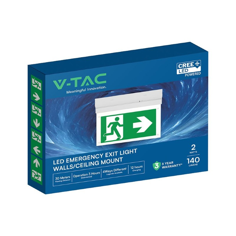 LED nouzové svítidlo s cedulí V-TAC VT-519-C