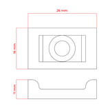 Držák kabelových stahovacích pásek DPM OPU2216W 22x16 mm 10 ks