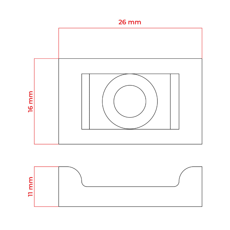 Držák kabelových stahovacích pásek DPM OPU2216B 22x16 mm 10 ks