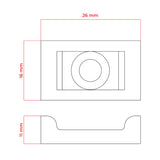 Držák kabelových stahovacích pásek DPM OPU2216B 22x16 mm 10 ks