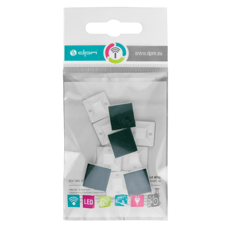 Držák stahovacích pásek DPM OPU2020W 20x20mm 10ks