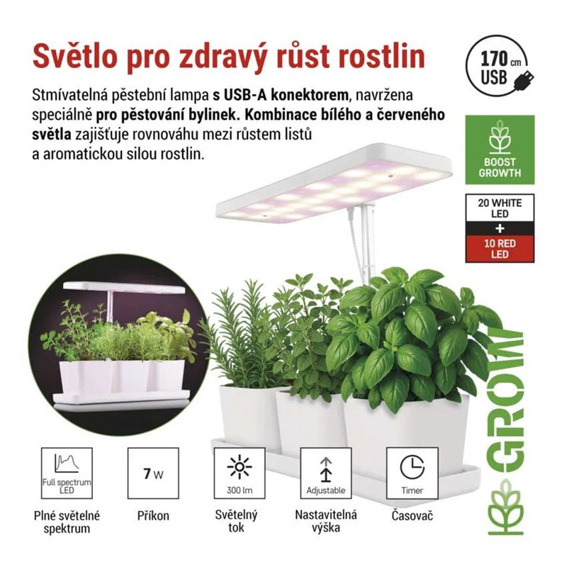 Lampa pěstební EMOS Z7904 Grow 7W