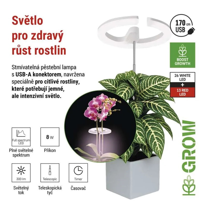 Lampa pěstební EMOS Z7902 Grow 8W