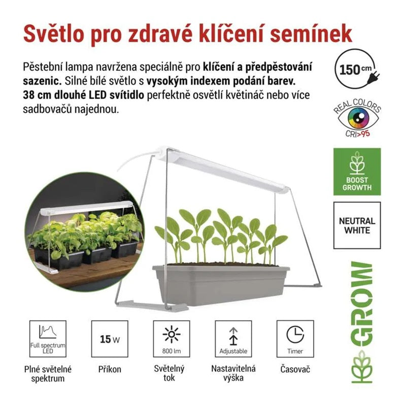 Lampa pěstební na sazenice EMOS Z7903 Grow 15W