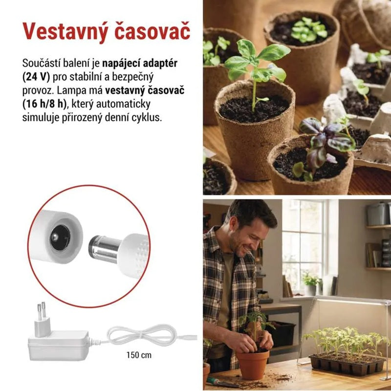 Lampa pěstební na sazenice EMOS Z7903 Grow 15W