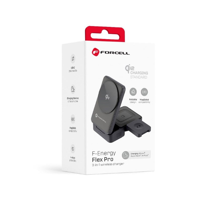 Nabíjecí stanice MagSafe FORCELL F-Energy 3v1 Flex Pro Qi2