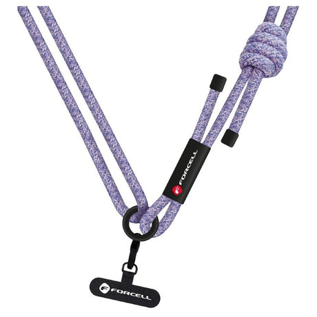 Crossbody šňůrka FORCELL F-Design S10X165 Purple - nastavitelná