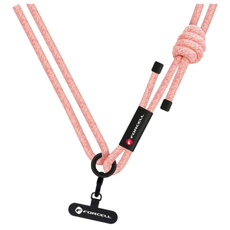 Crossbody šňůrka FORCELL F-Design S10X165 Pink - nastavitelná