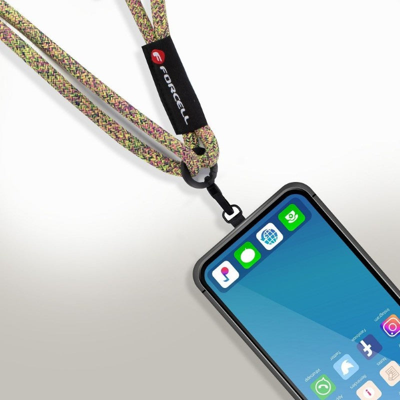 Crossbody šňůrka FORCELL F-Design S10X165 Green - nastavitelná