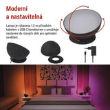 GoSmart LED ambientní lampa EMOS ZCW11BR, černá, teplá bílá–studená bílá/ RGB, WiFi