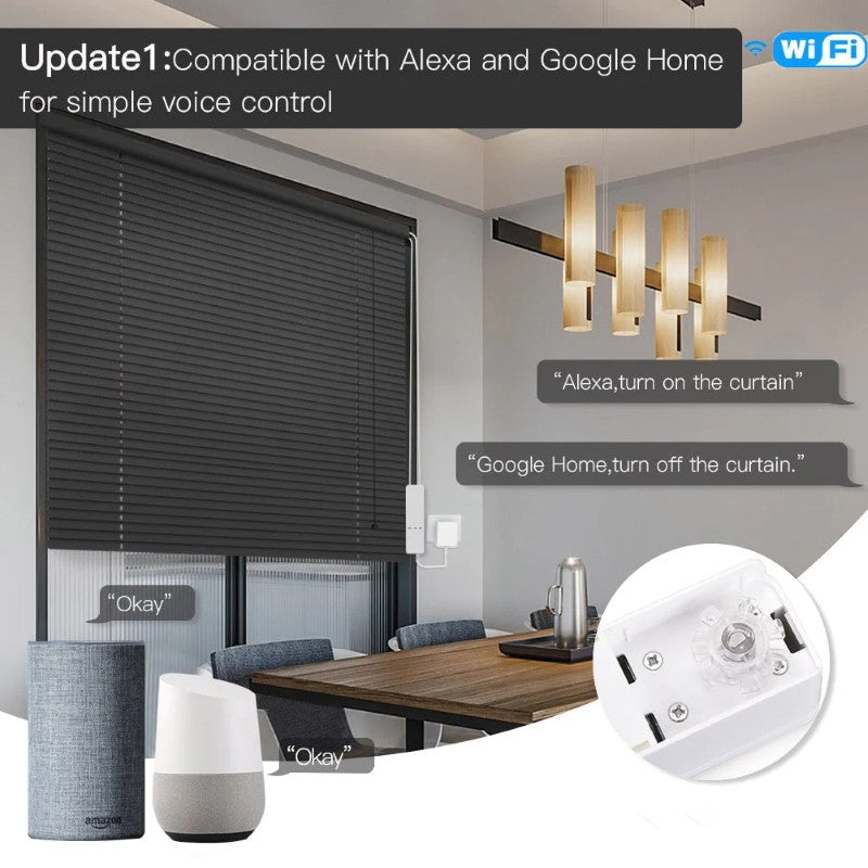Smart motor žaluzií a rolet MOES Curtain Controller Retrofit WiFi Tuya