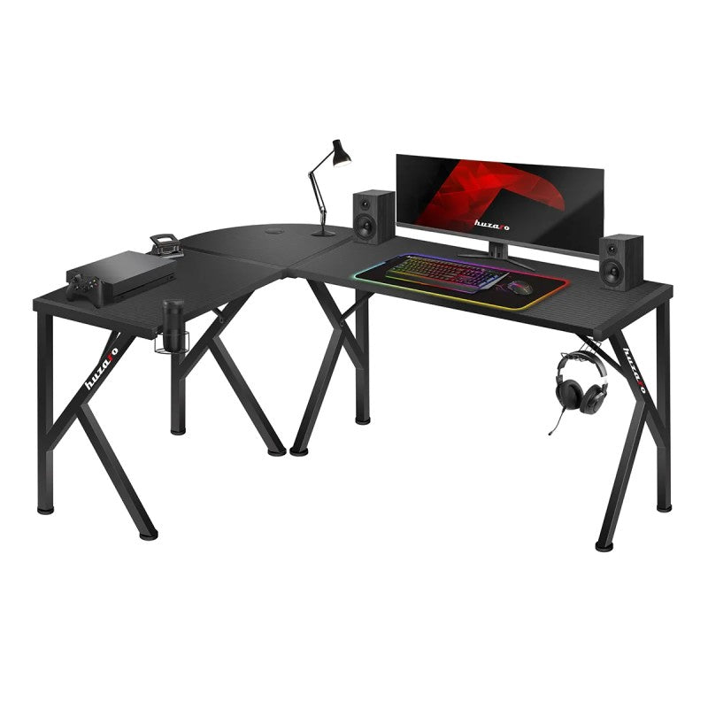 Stůl herní HUZARO Hero 6.3 Black Corner 154cm