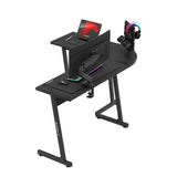 Stůl herní HUZARO Hero 6.0 Black Corner 147cm