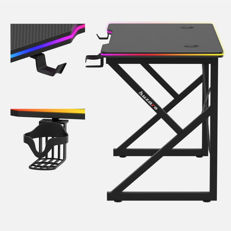 Stůl herní HUZARO Hero 1.7 RGB Black 120cm