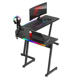 Stůl herní HUZARO Hero 6.0 RGB Black Corner 147cm