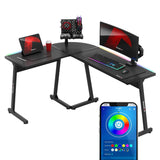 Stůl herní HUZARO Hero 6.0 RGB Black Corner 147cm