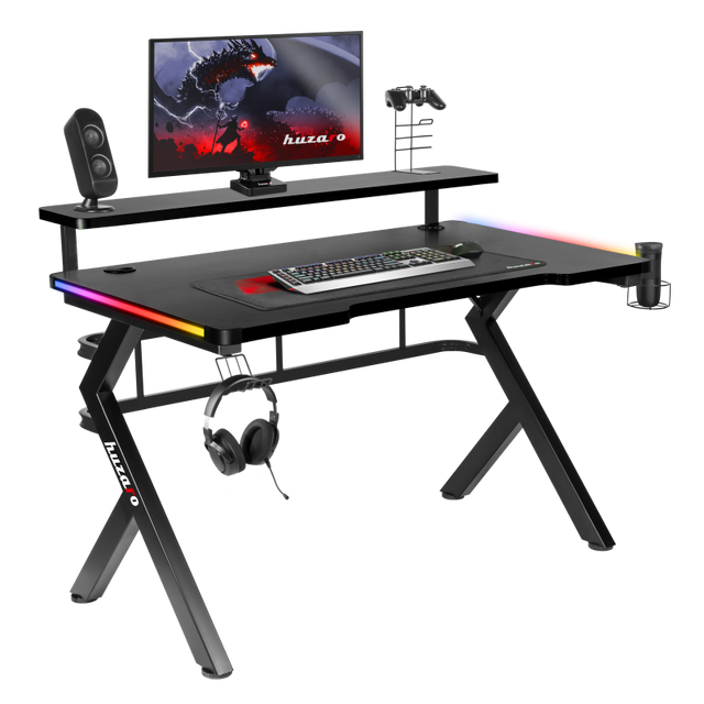 Stůl herní HUZARO Hero 5.0 RGB Black 120cm