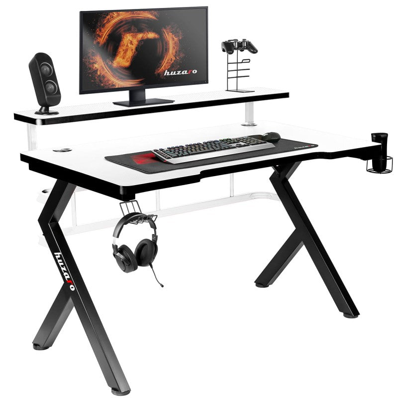 Stůl herní HUZARO Hero 5.0 White 120cm