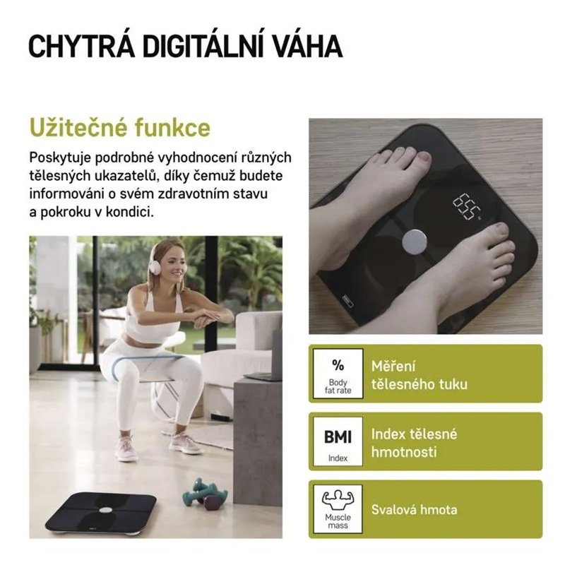 GoSmart digitální osobní váha EMOS EV112