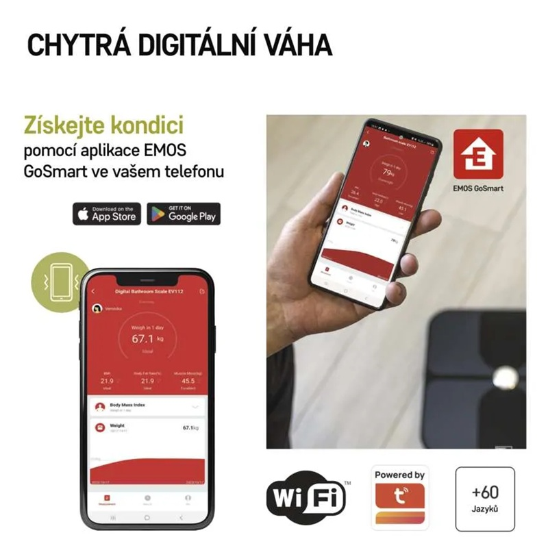 GoSmart digitální osobní váha EMOS EV112