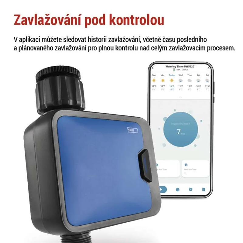 GoSmart zavlažovací hodiny, Bluetooth 5.0, 1 výstup EMOS PW56201