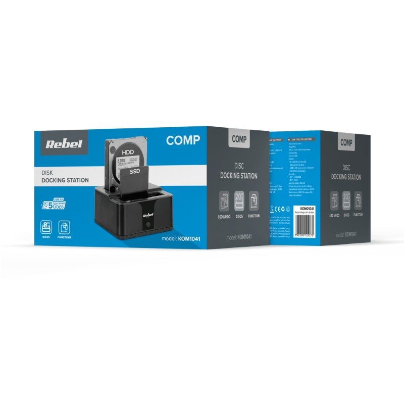 Stanice dokovací REBEL KOM1041 HDD/SSD USB 3.0