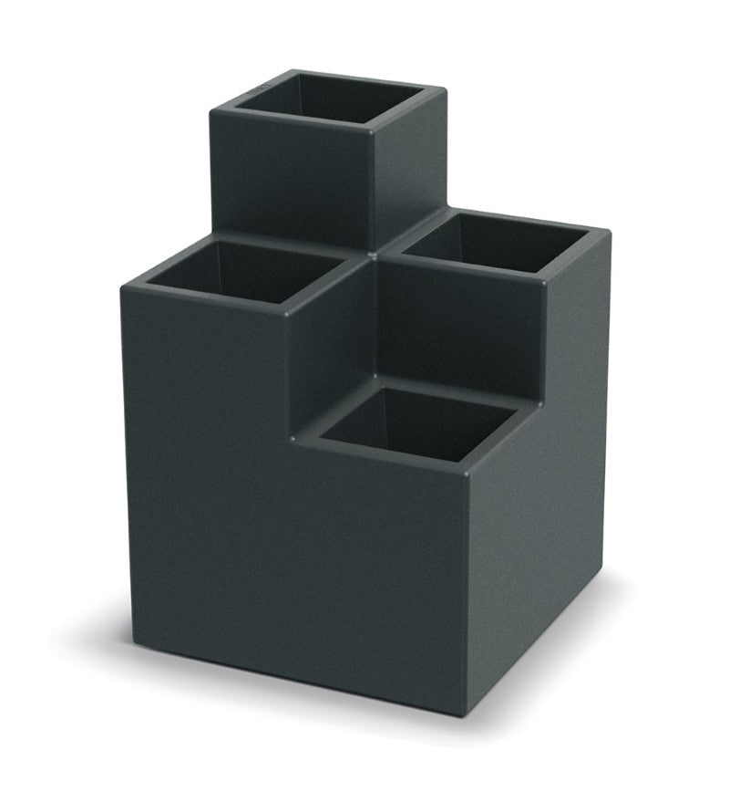 Květináč CUBLA STEPA QUATRO tmavě šedá 58cm