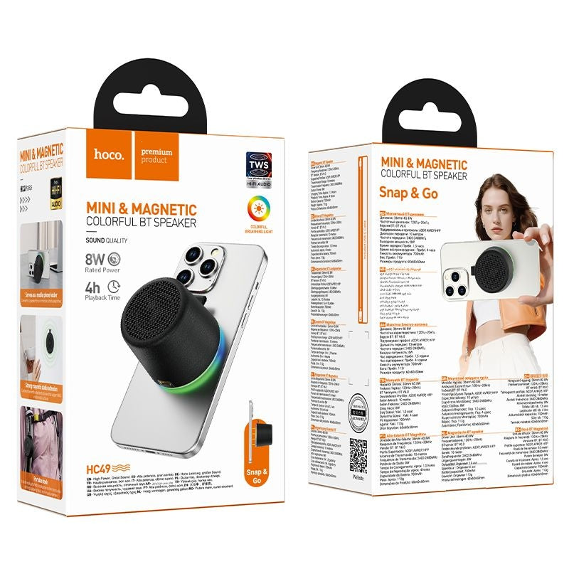 Mini Reproduktor Bluetooth HOCO HC49 Black magnetický