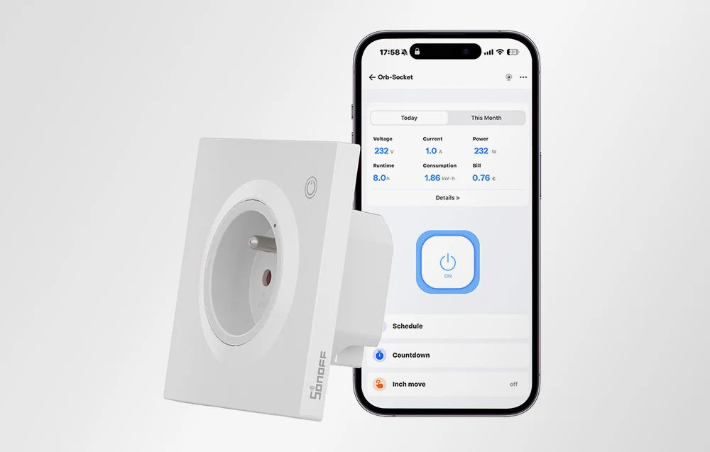 Smart zásuvka SONOFF WS01TPE-E WiFi