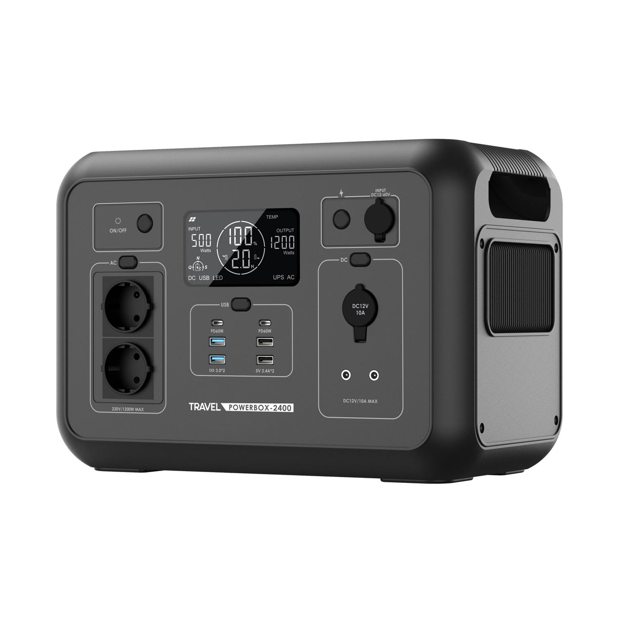 Nabíjecí stanice VOLT Travel Powerbox 2400 1200W