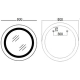Zrcadlo koupelnové MIXXUS MC02-80 Plain