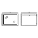 Zrcadlo koupelnové MIXXUS MR02-100×80 Warm