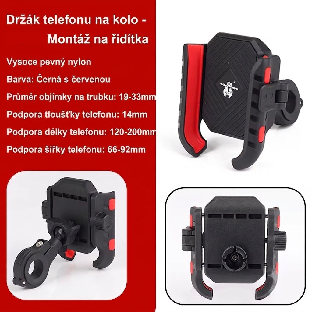 Univerzální držák telefonu na kolo/motocykl CARCLEVER r17