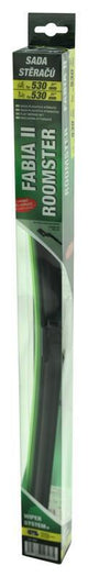 Ploché stěrače COMPASS FLAT SET 530+530mm GREEN FAB II