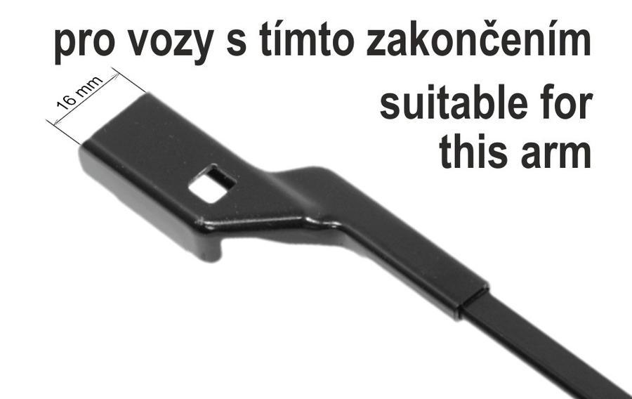 Ploché stěrače COMPASS FLAT SET 610+410mm GREEN FAB III/RAP/CIT
