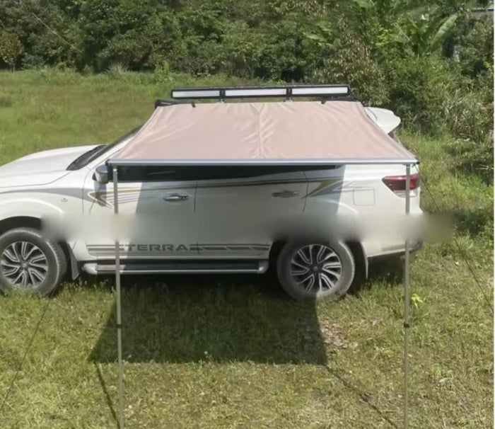 Markýza na auto boční černá/písková 2x2m