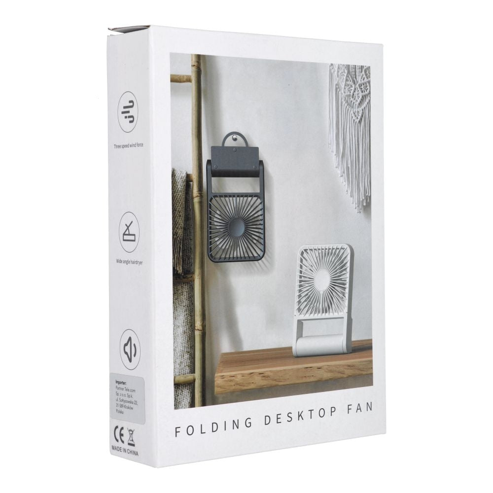 Mini přenosný ventilátor HOCO HX123 bílý