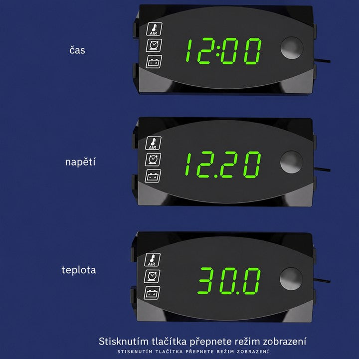 Multifunkční digitální ukazatel pro motocykl STU 35608 3v1