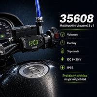 Multifunkční digitální ukazatel pro motocykl STU 35608 3v1