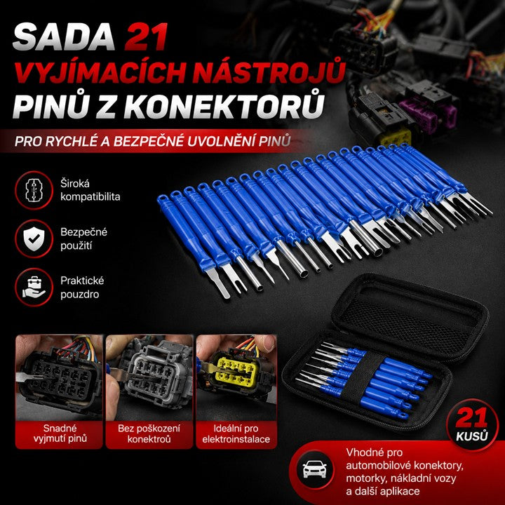 Sada vypichováků na konektory a piny autoelektriky STU 45037 21ks