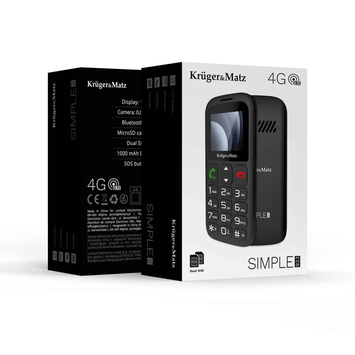 Seniorský telefon KRUGER & MATZ Simple 923 4G GSM