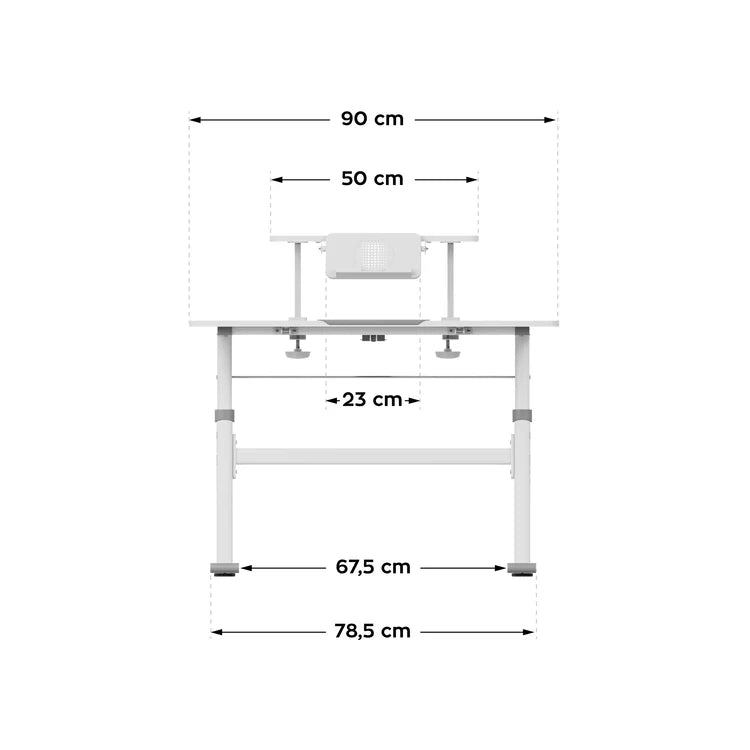 Ergonomický stůl MARK ADLER Study 3.7 šedý 90 cm