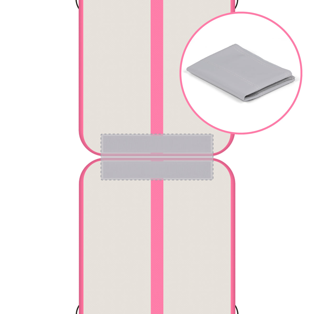 Airtrack REBEL RBA-4703-P 500x100x10cm pink