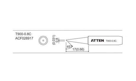 Hrot T900-0.8C Bevel Tip