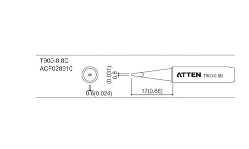 Hrot T900-0.8D Chisel Tip