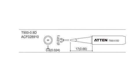 Hrot T900-0.8D Chisel Tip