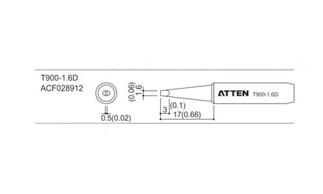 Hrot T900-1.6D Chisel Tip